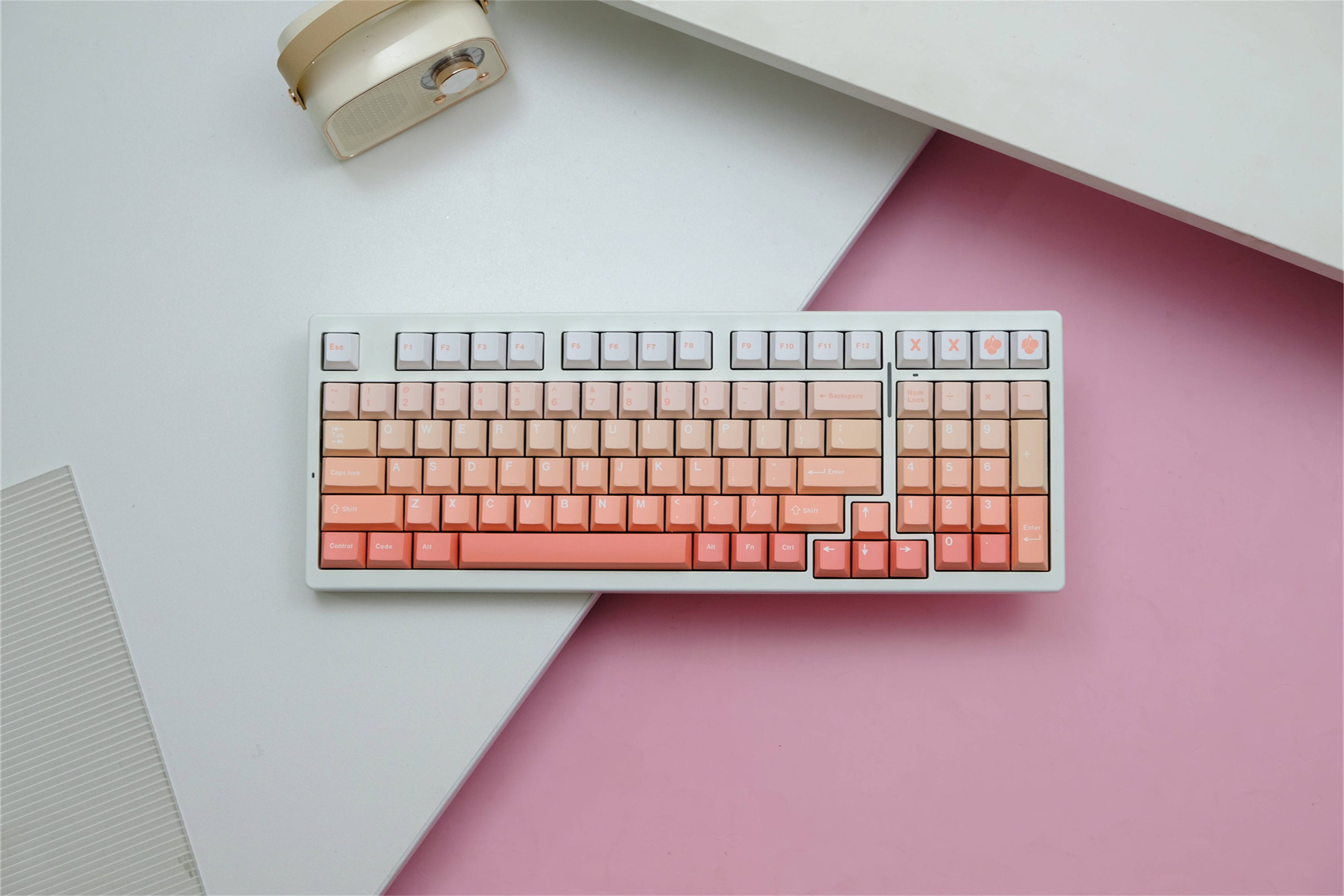 Ombré Blush PBT keycaps