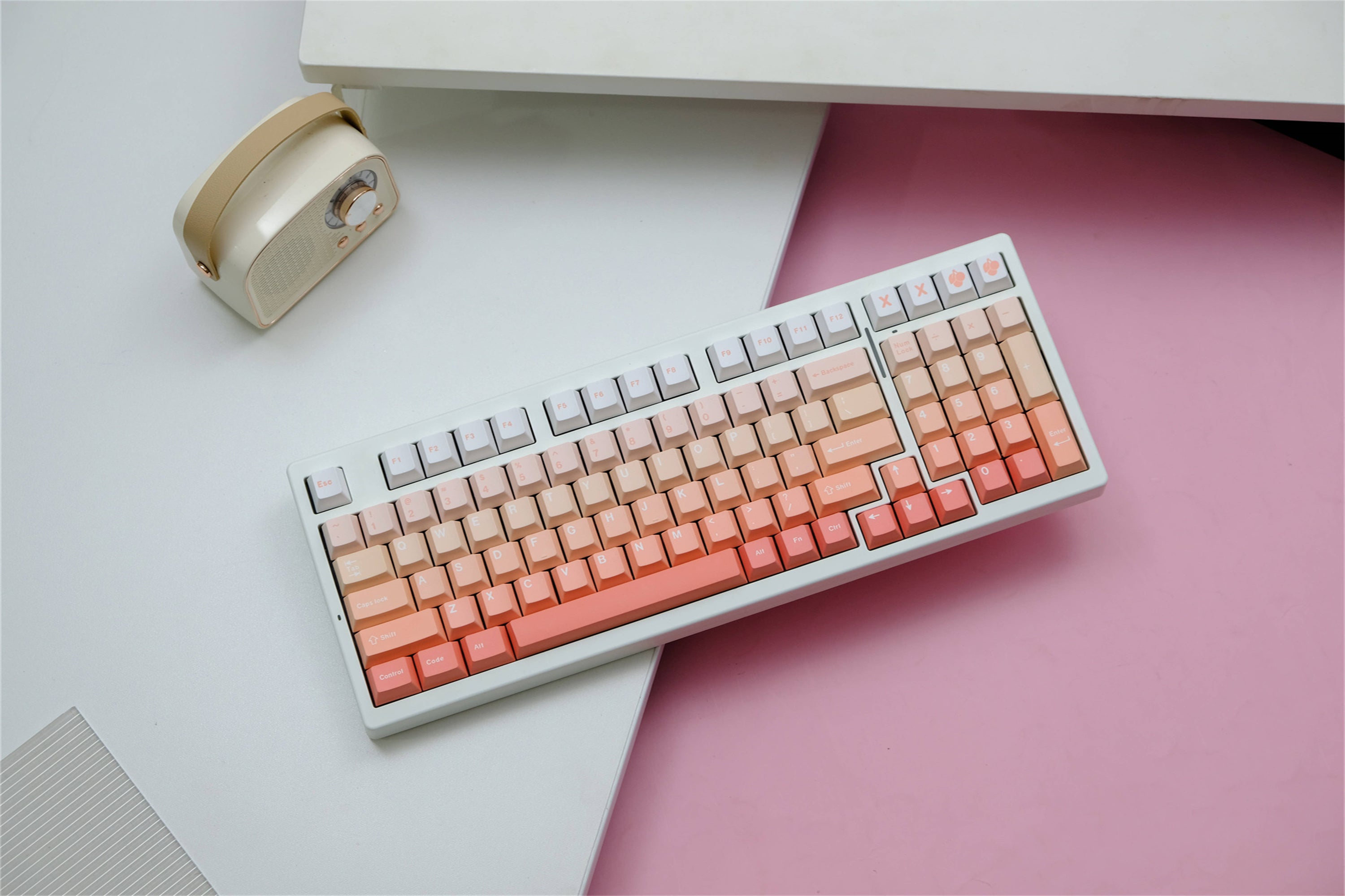 Ombré Blush PBT keycaps