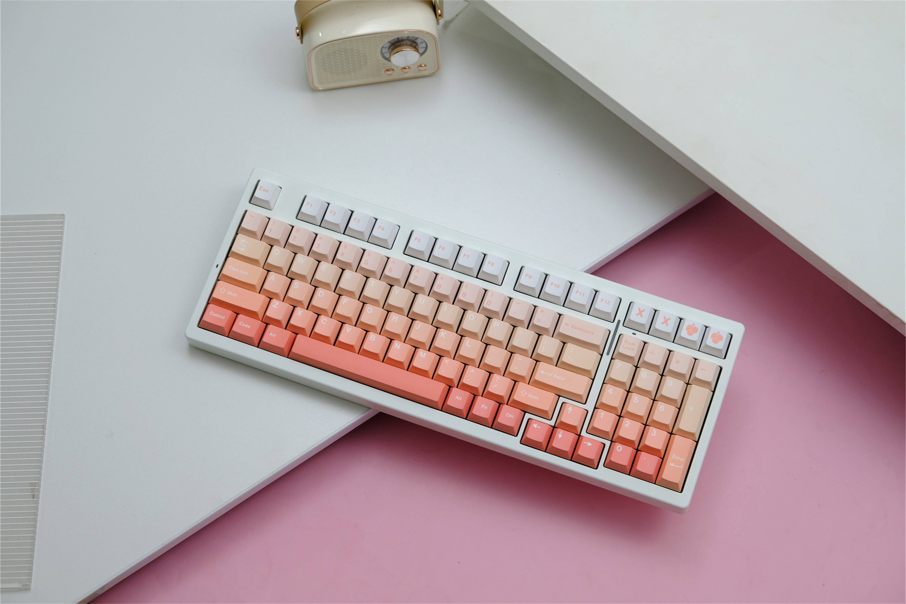 Ombré Blush PBT keycaps