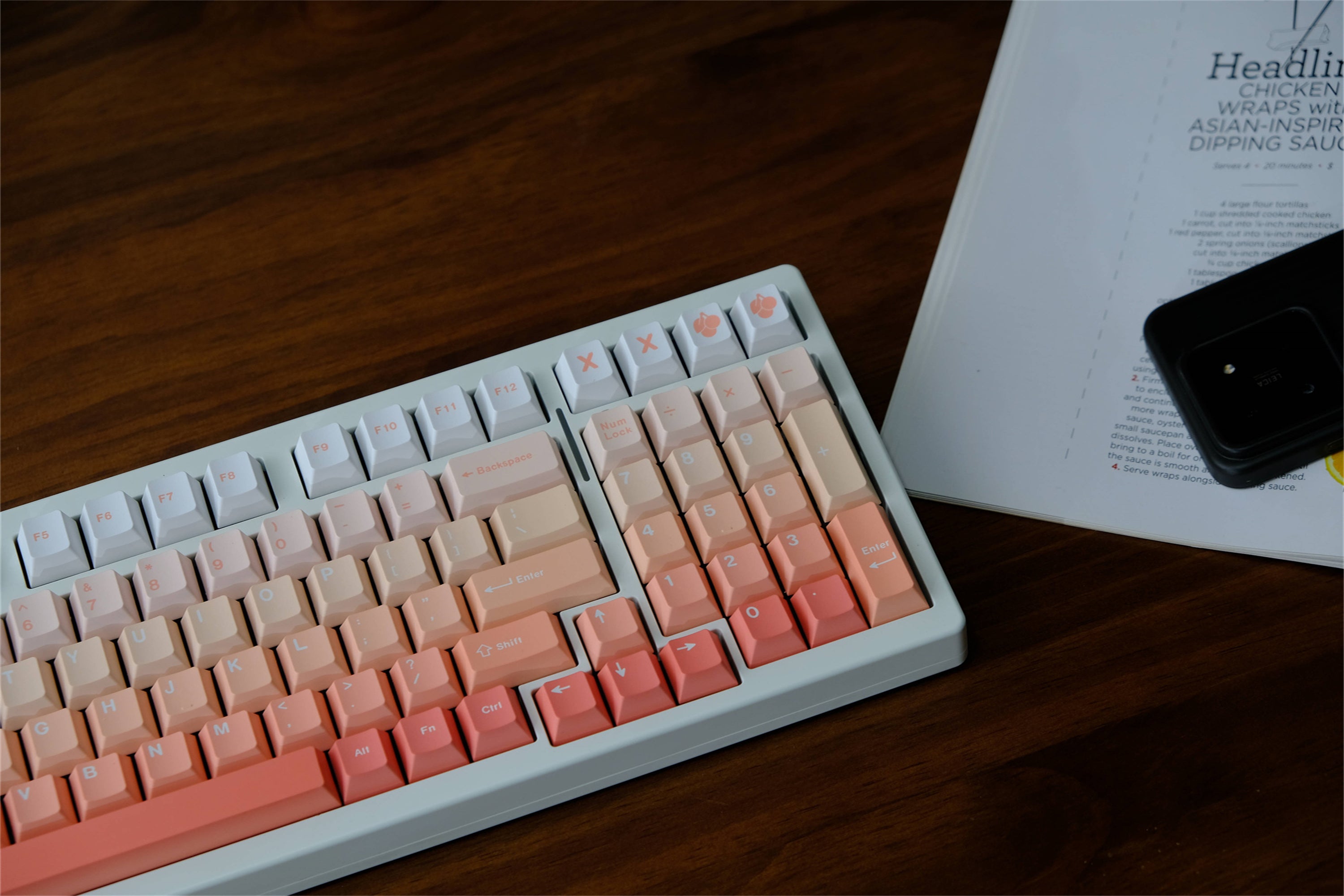 Ombré Blush PBT keycaps