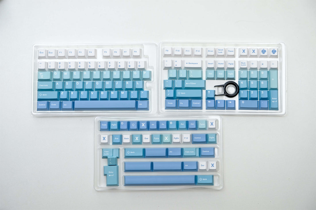 Snowy Ombré PBT Keycaps - Diykeycap