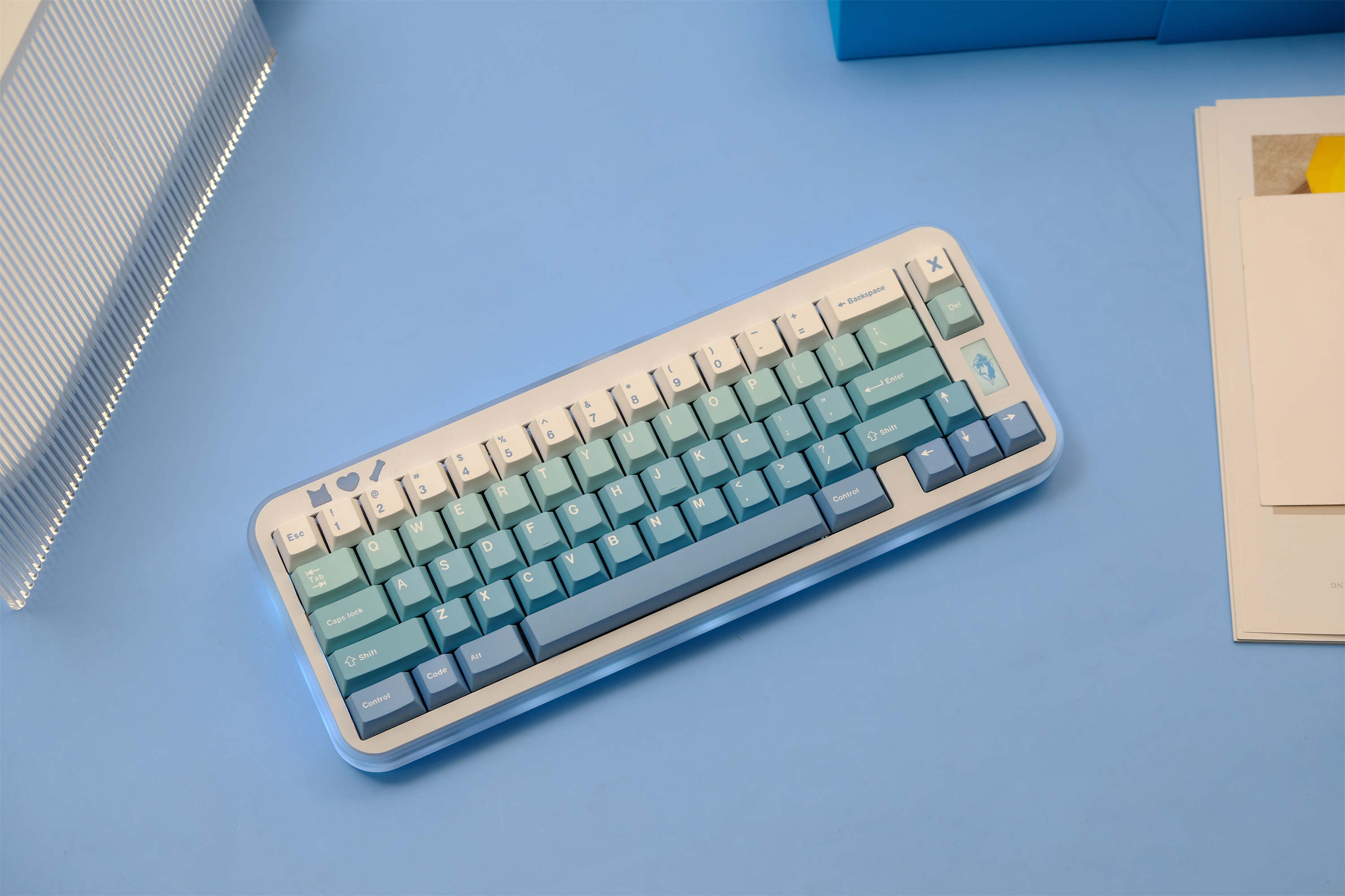 Snowy Ombré PBT Keycaps