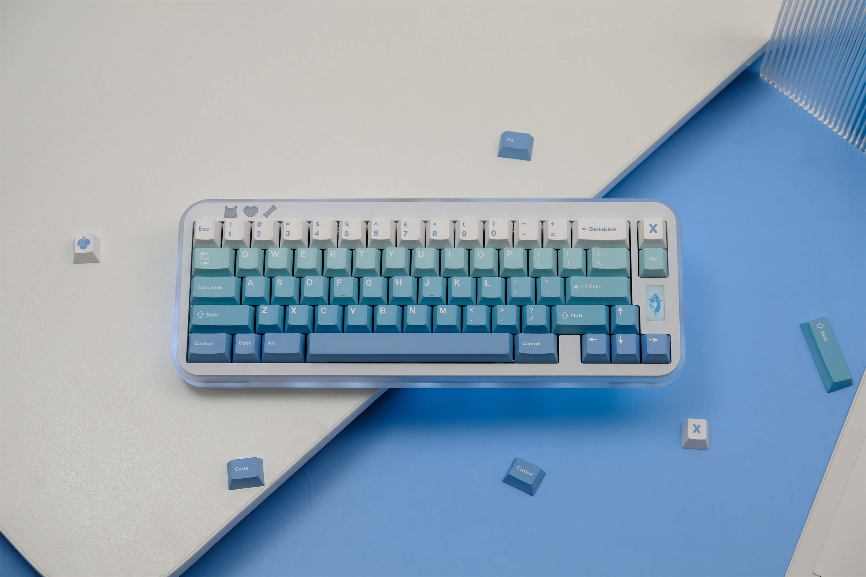 Snowy Ombré PBT Keycaps
