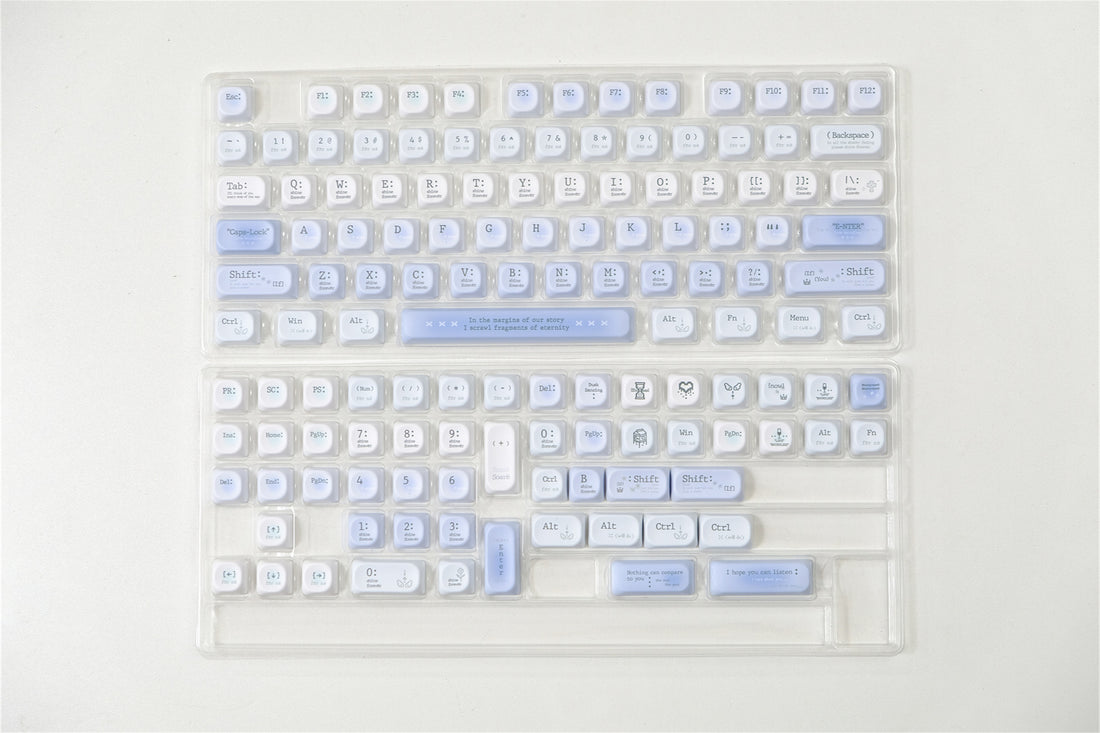 Tipsy Blue Rose Romantic Keycaps - Diykeycap