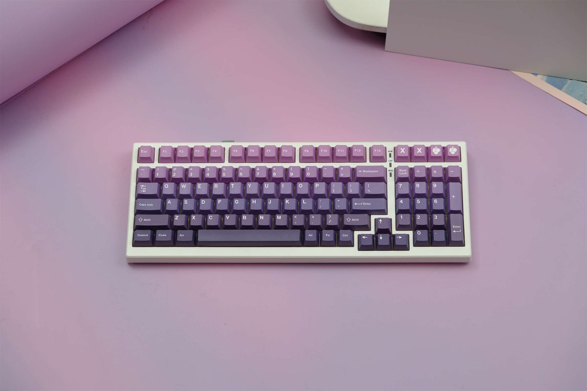 Amethyst Gradient PBT Keycaps - Diykeycap