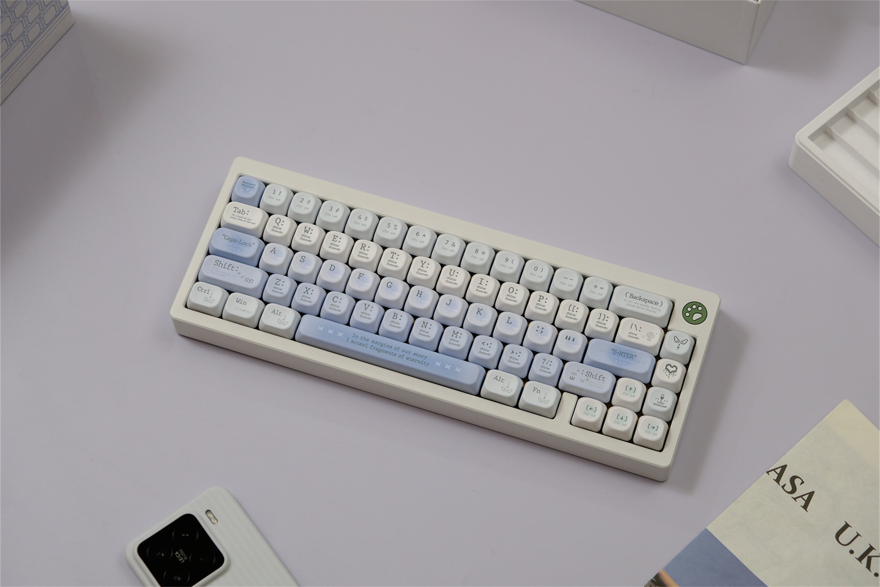 Tipsy Blue Rose Romantic Keycaps