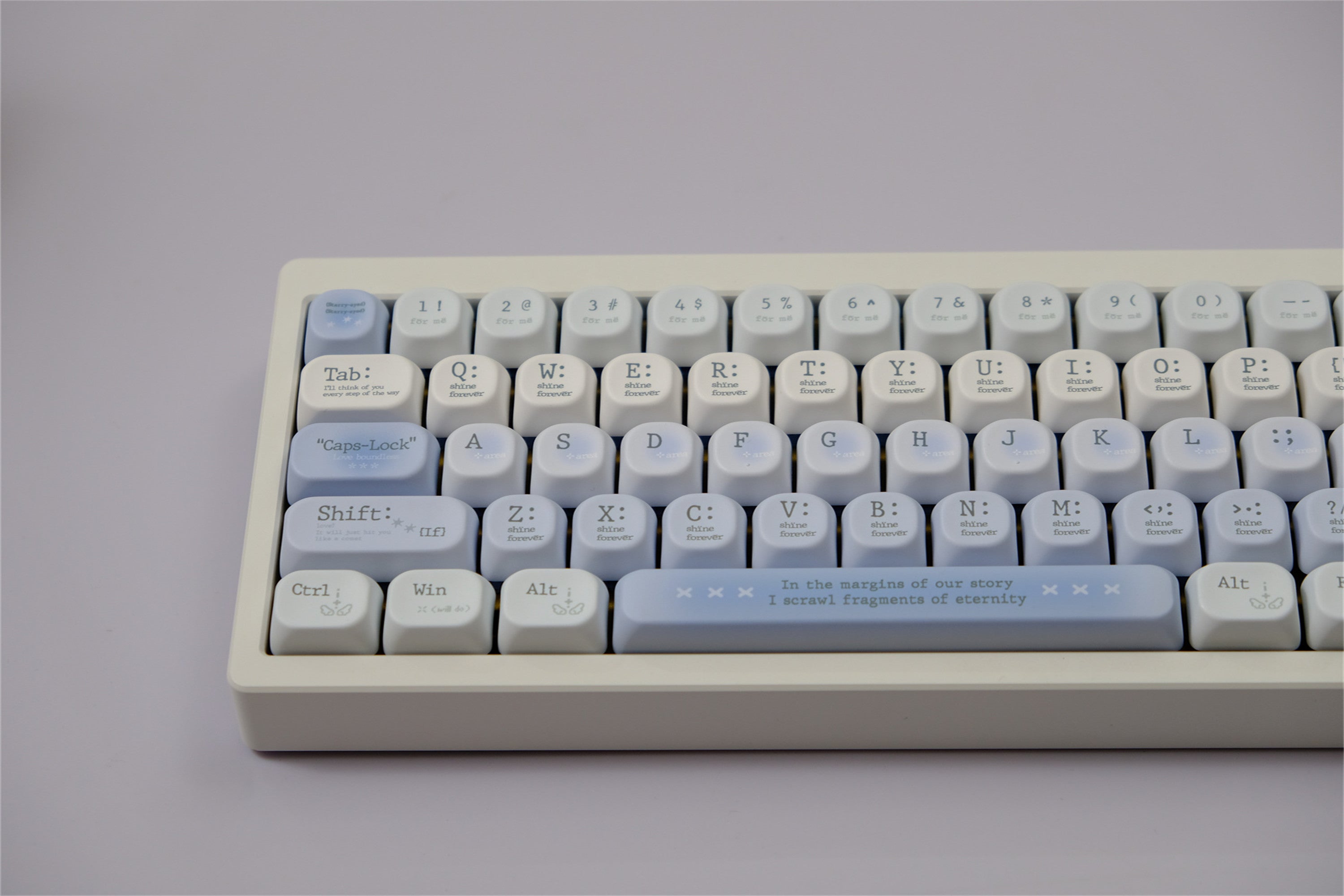 Tipsy Blue Rose Romantic Keycaps