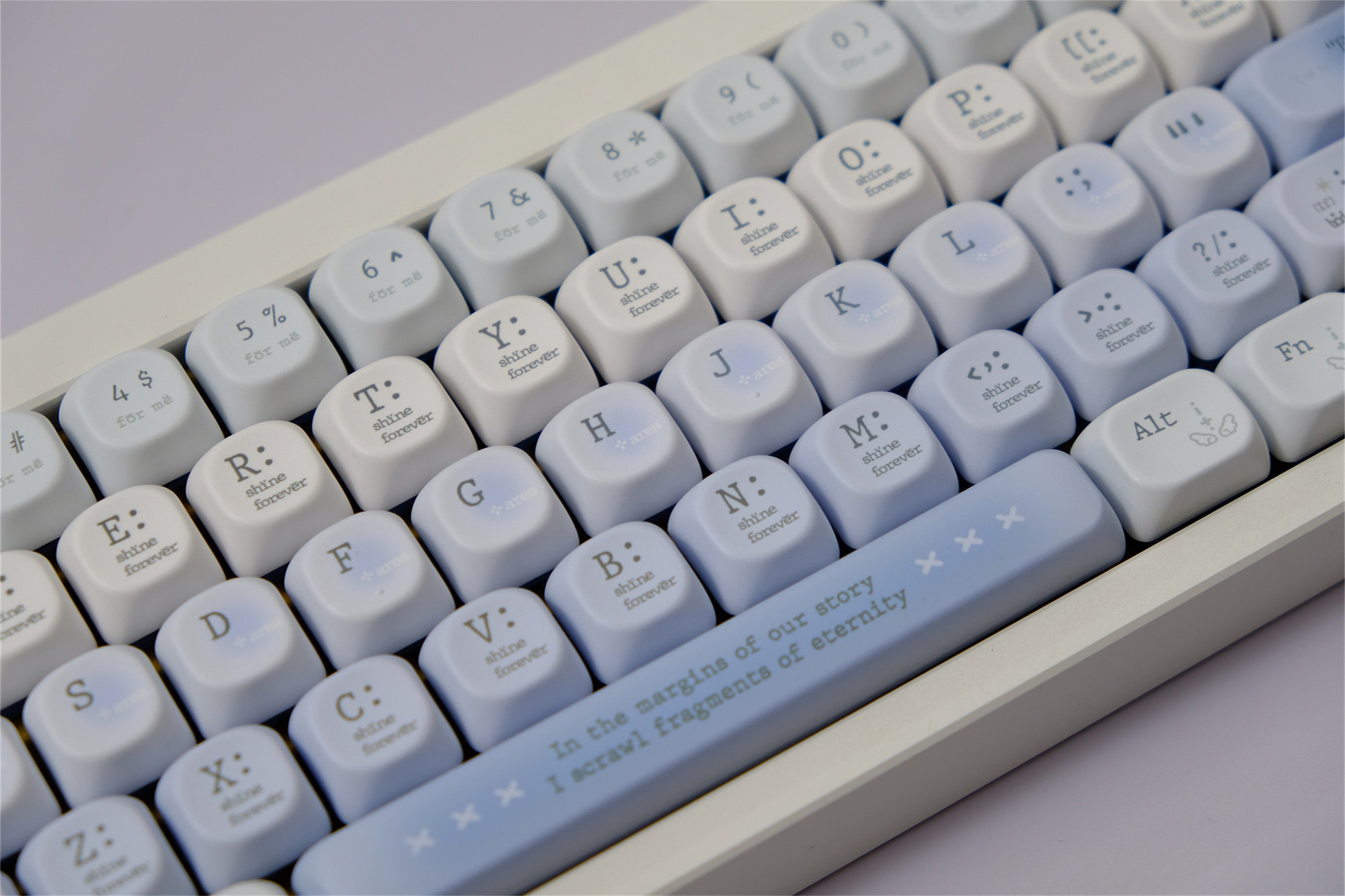 Tipsy Blue Rose Romantic Keycaps