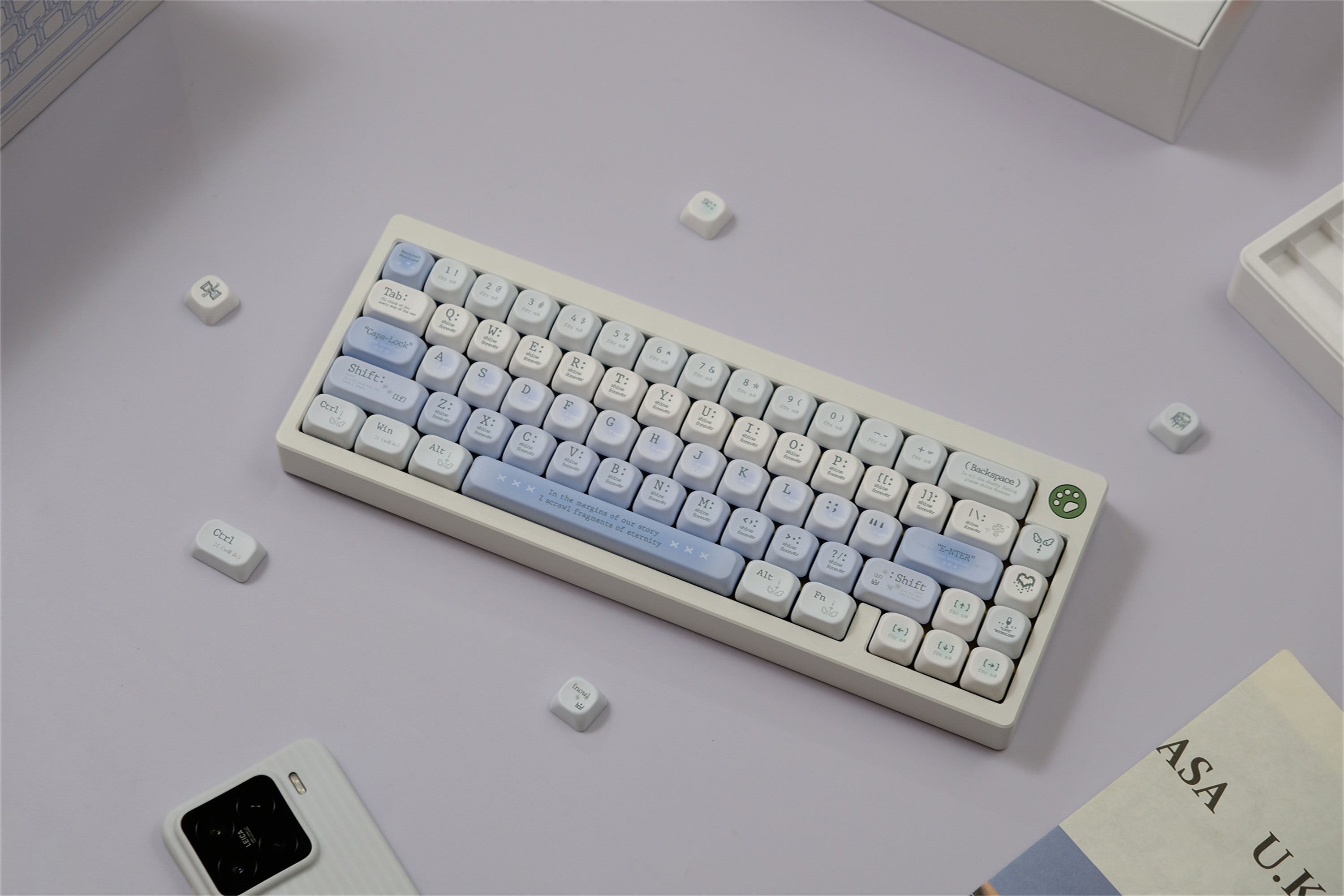 Tipsy Blue Rose Romantic Keycaps