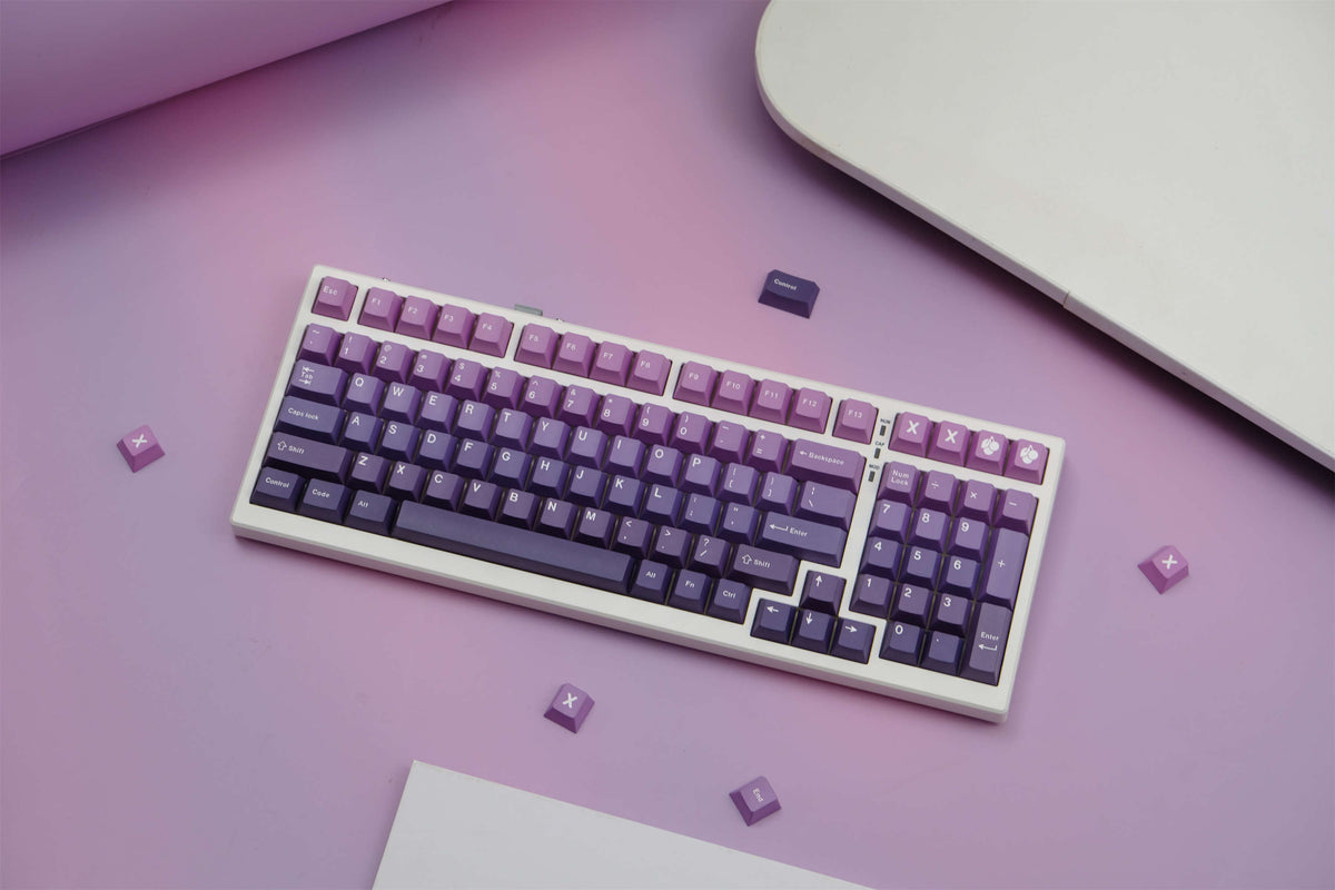 Amethyst Gradient PBT Keycaps - Diykeycap