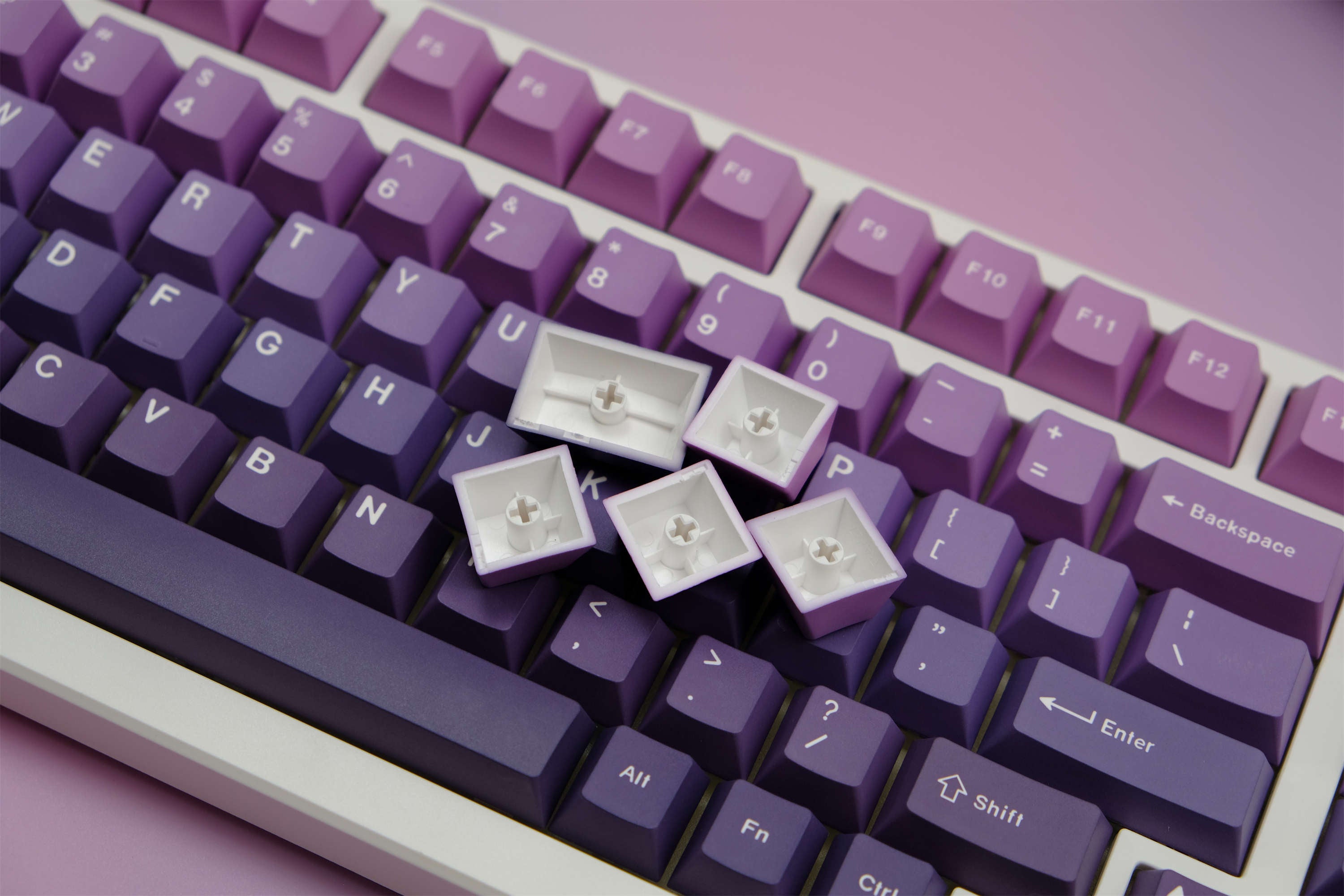 Amethyst Gradient PBT Keycaps