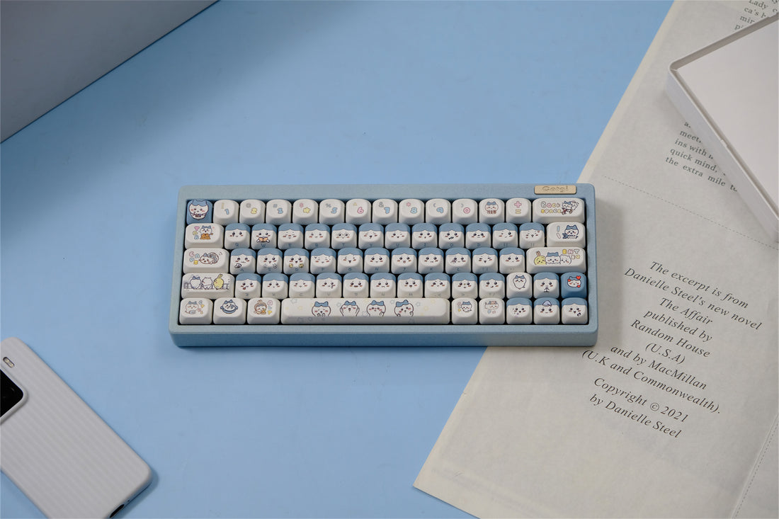 Hachiware Blue Cat Keycaps - Diykeycap