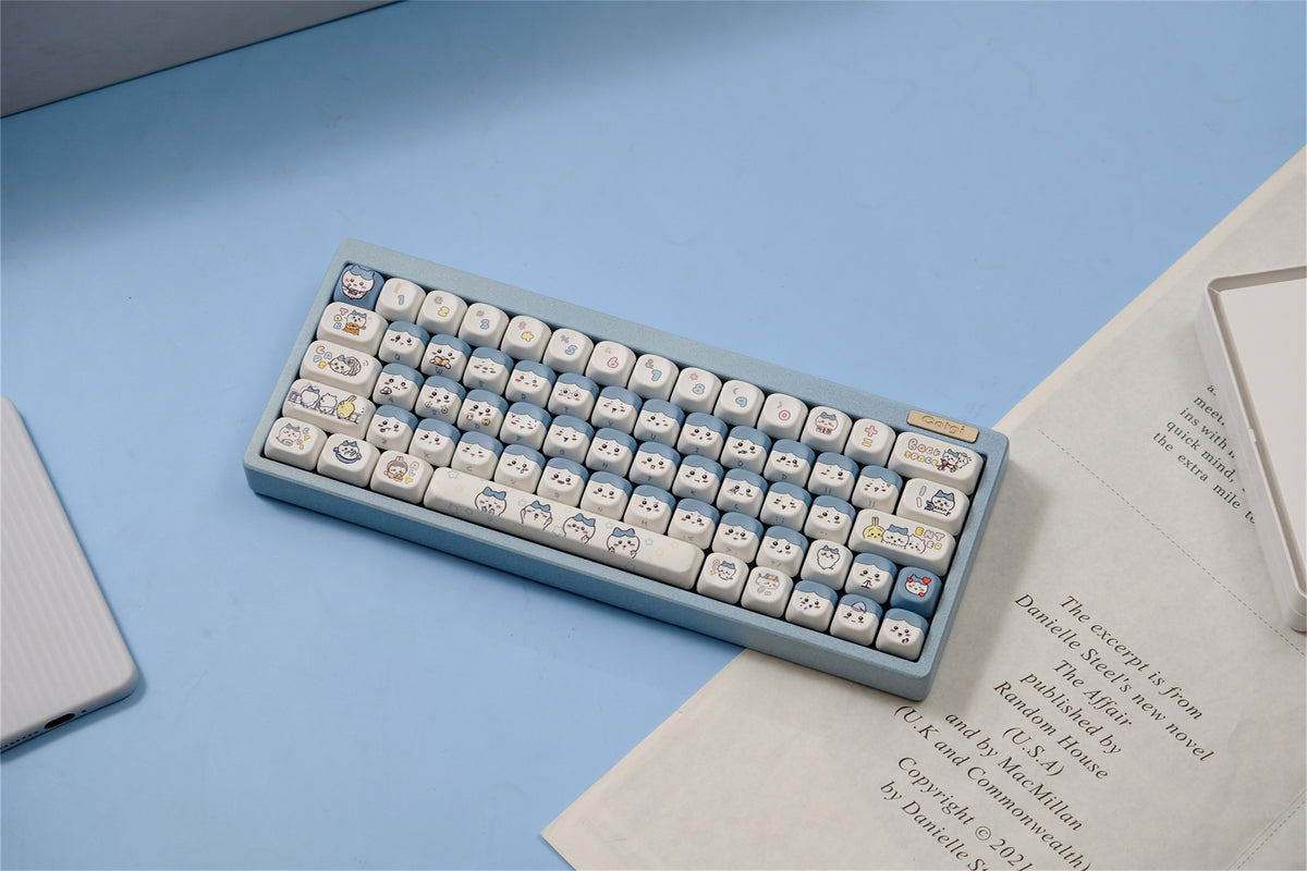 Hachiware Blue Cat Keycaps - Diykeycap