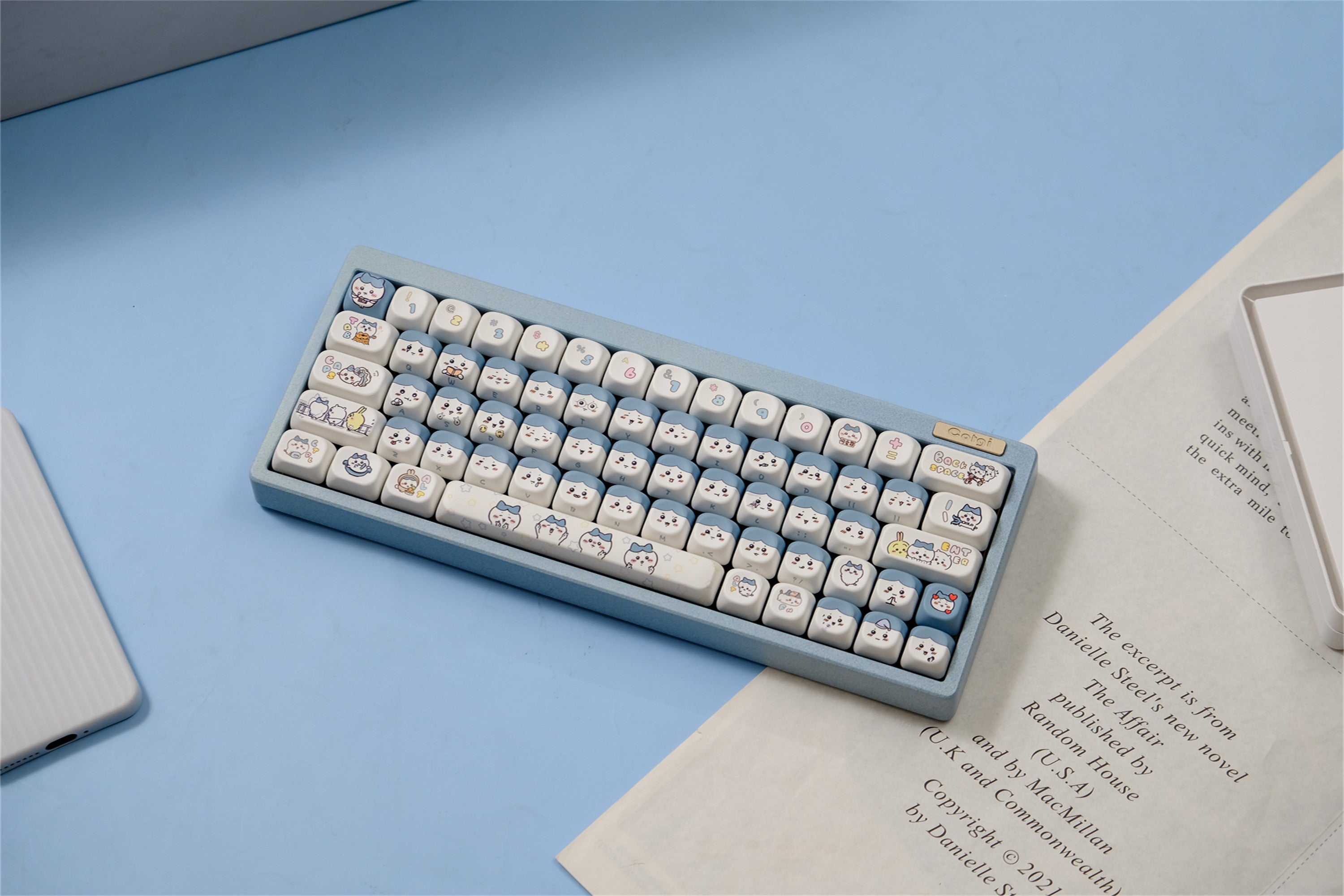 Hachiware Blue Cat Keycaps