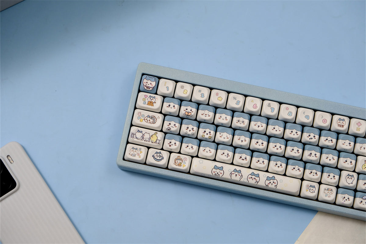 Hachiware Blue Cat Keycaps - Diykeycap