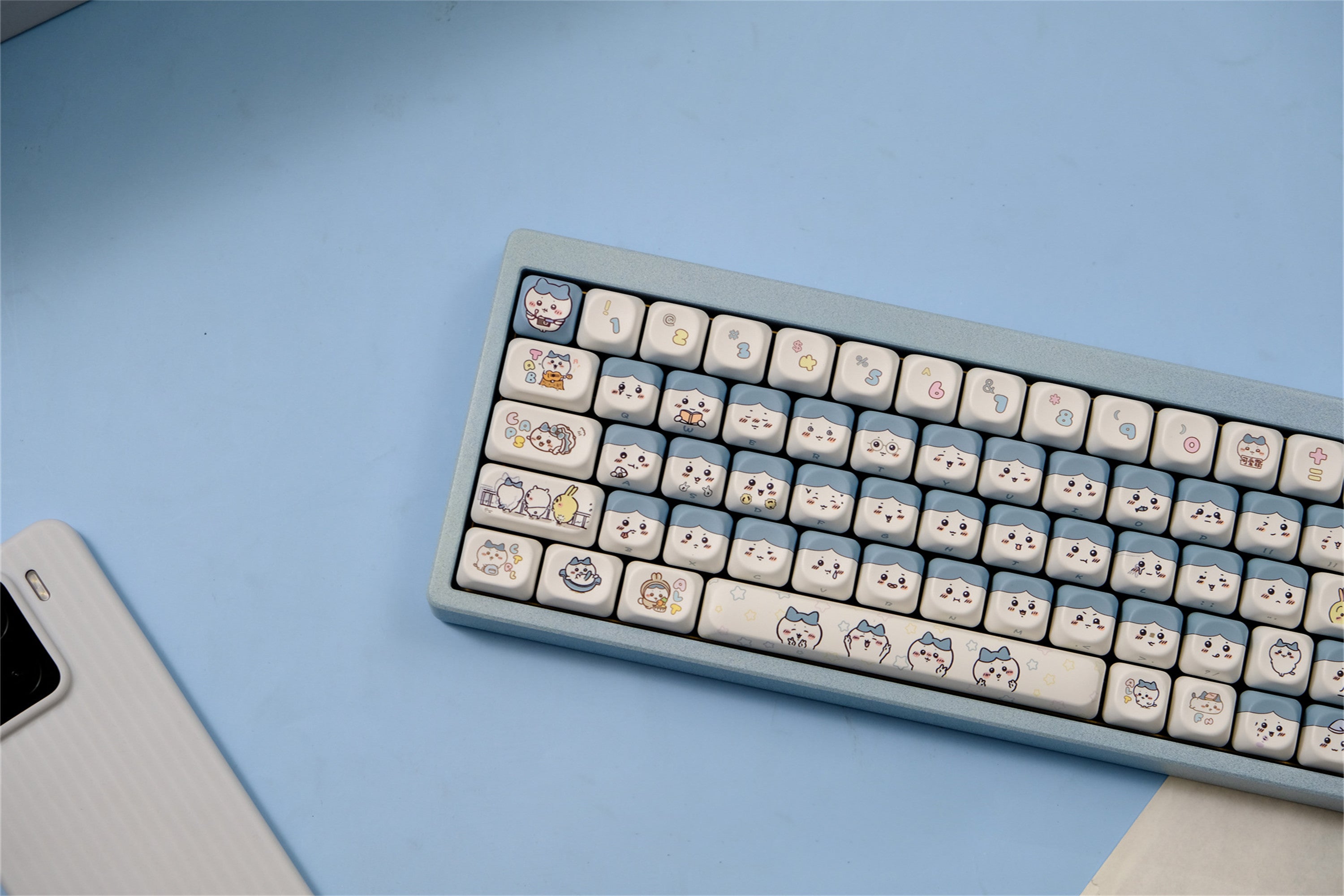 Hachiware Blue Cat Keycaps