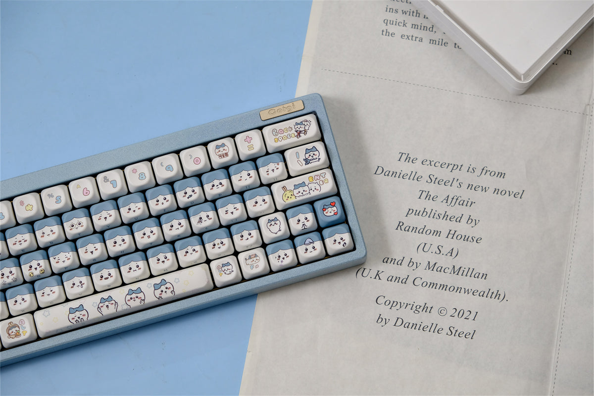 Hachiware Blue Cat Keycaps - Diykeycap