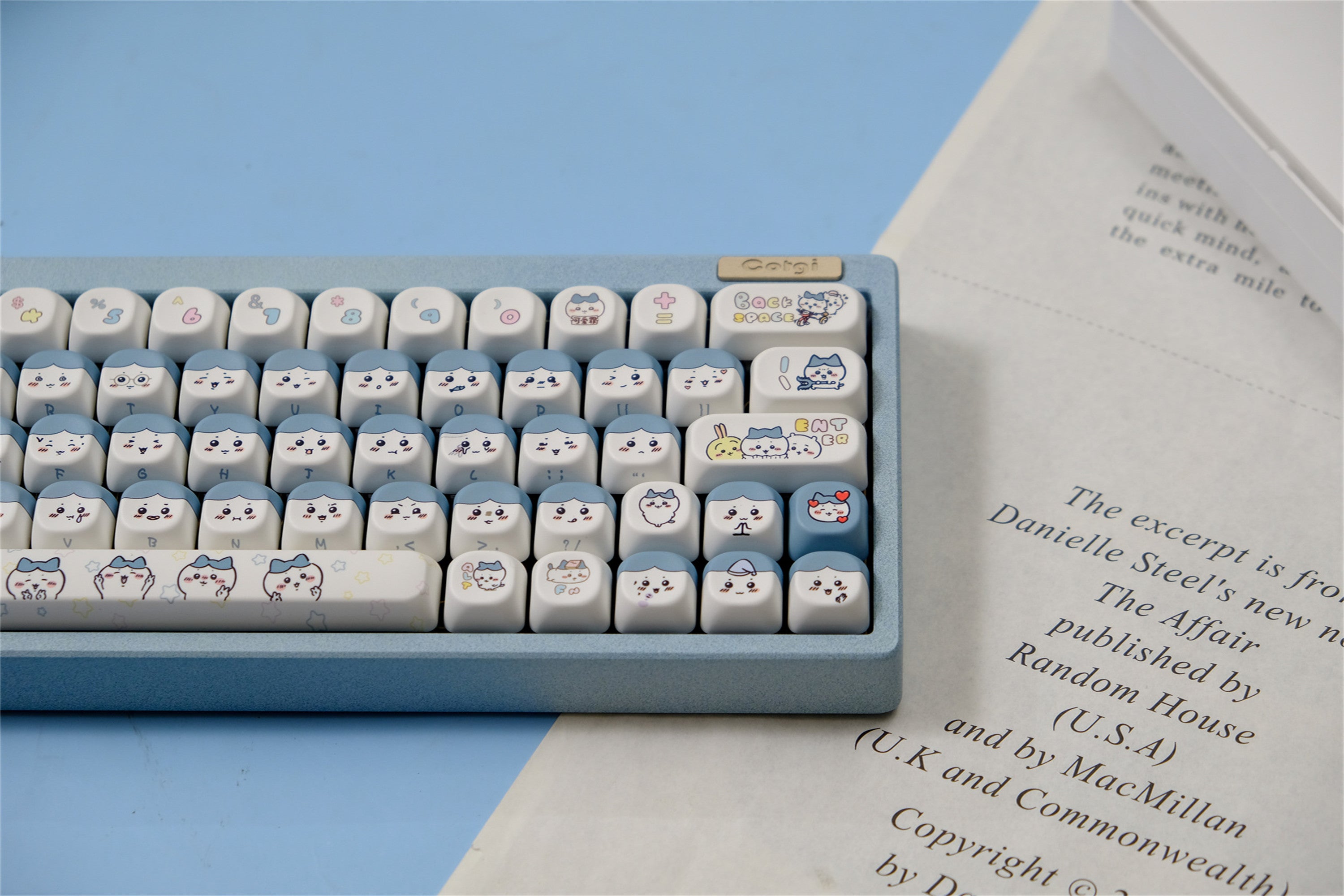Hachiware Blue Cat Keycaps
