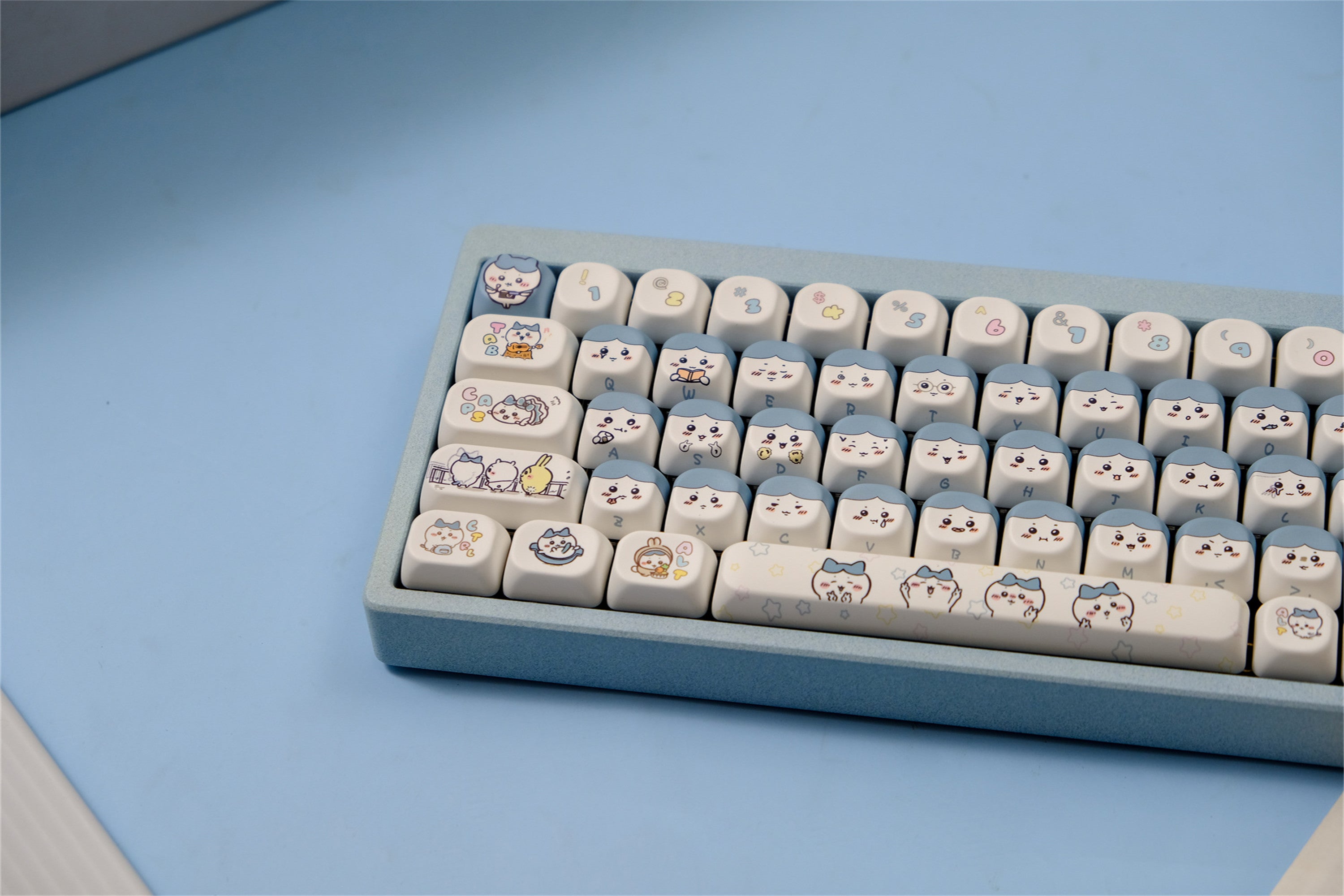 Hachiware Blue Cat Keycaps