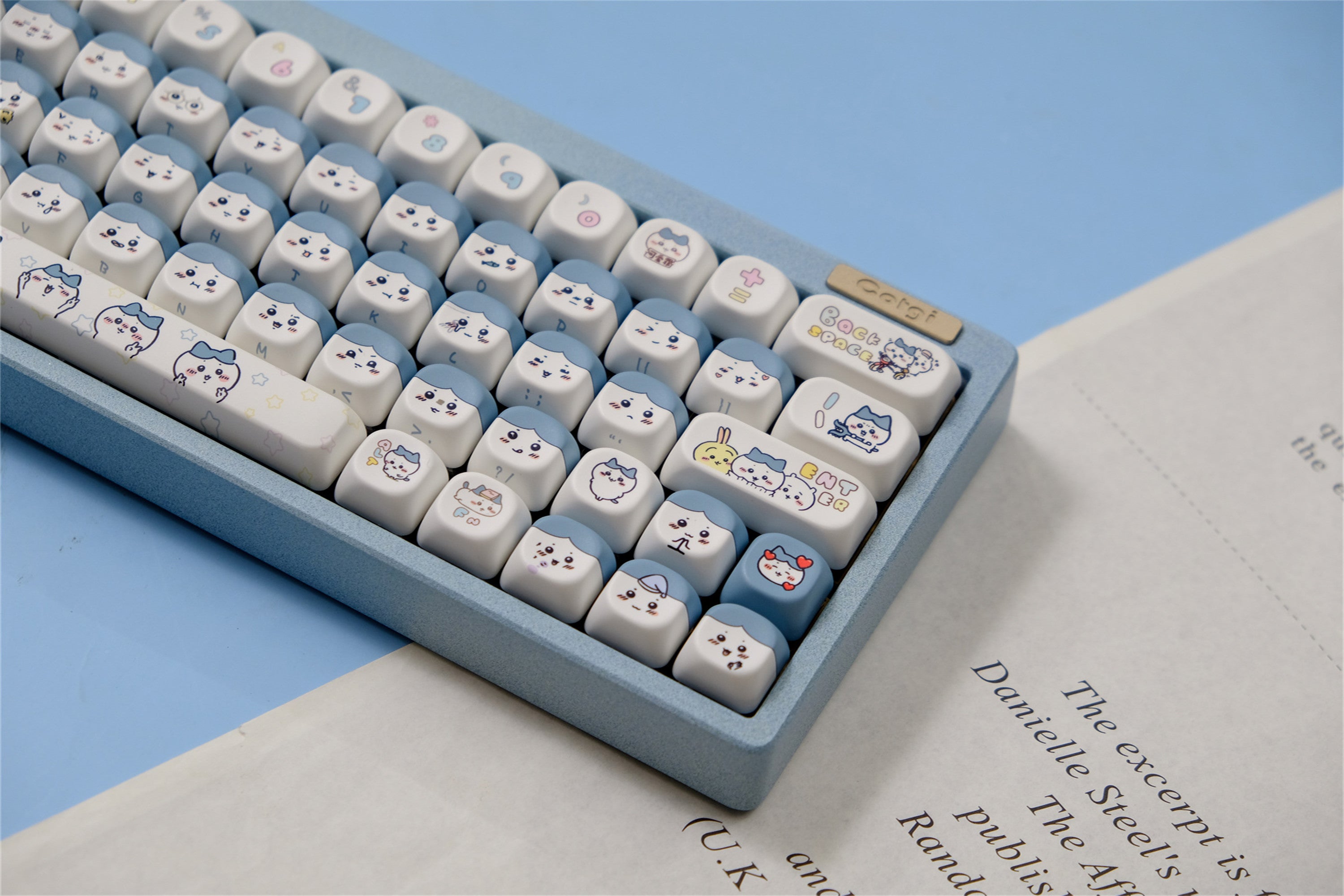 Hachiware Blue Cat Keycaps