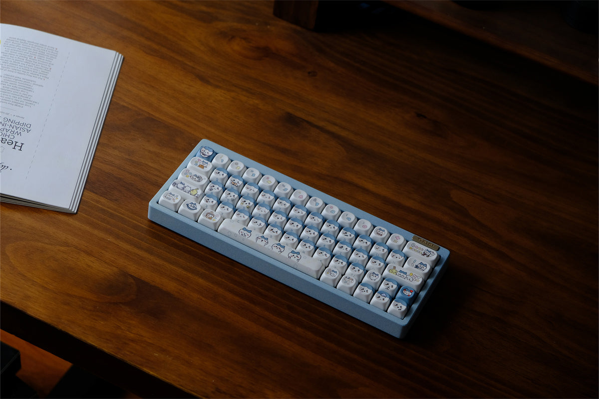 Hachiware Blue Cat Keycaps - Diykeycap