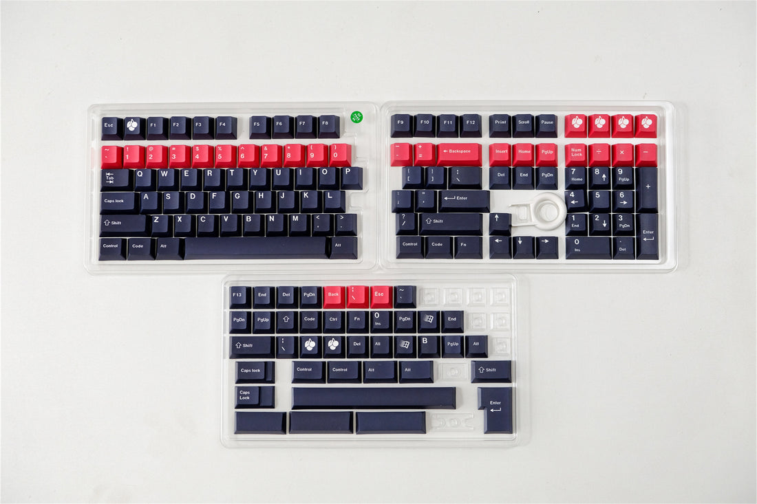 Tactical Black & Red Keycaps - Diykeycap