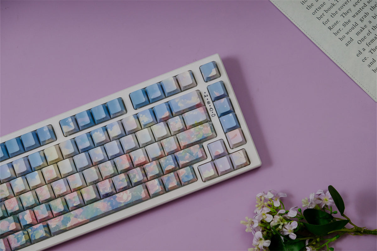 "Rose Garden" Oil Painting Keycaps - Diykeycap