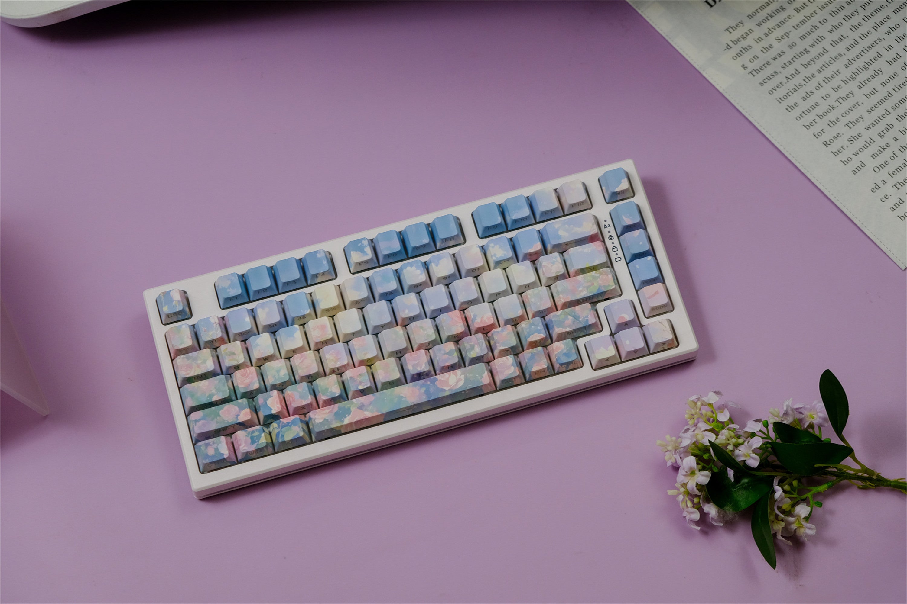 "Rose Garden" Oil Painting Keycaps