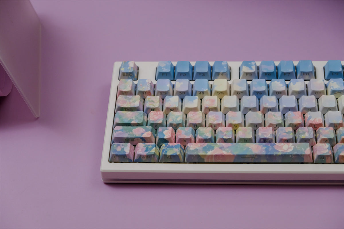 "Rose Garden" Oil Painting Keycaps - Diykeycap