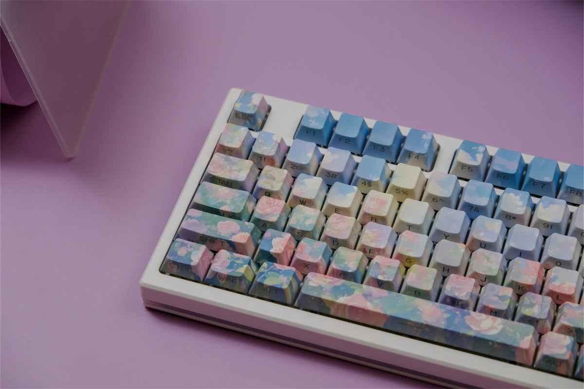 "Rose Garden" Oil Painting Keycaps - Diykeycap