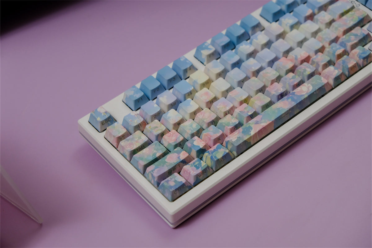 "Rose Garden" Oil Painting Keycaps - Diykeycap