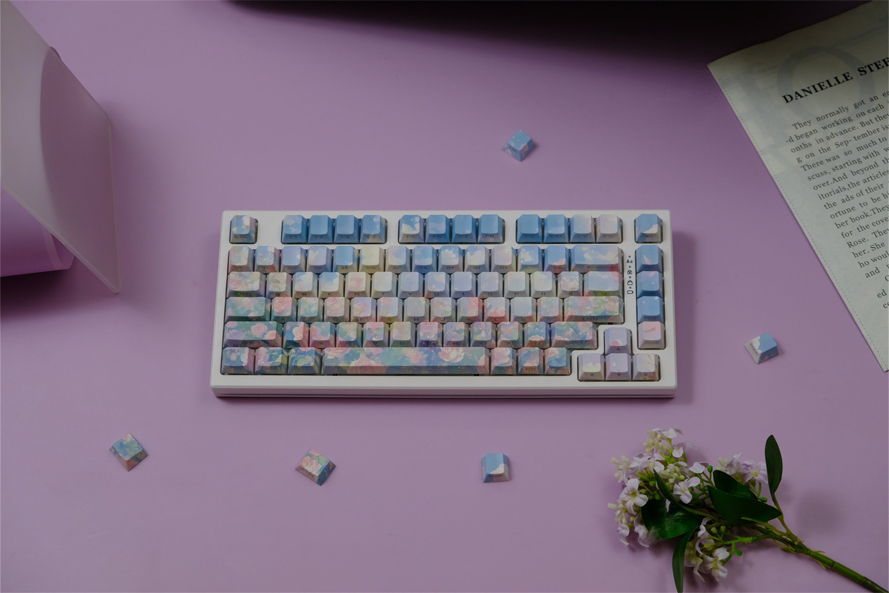 "Rose Garden" Oil Painting Keycaps