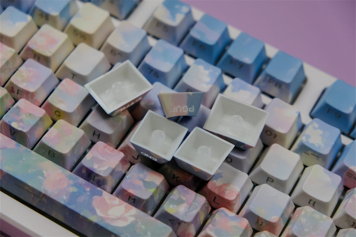 "Rose Garden" Oil Painting Keycaps - Diykeycap