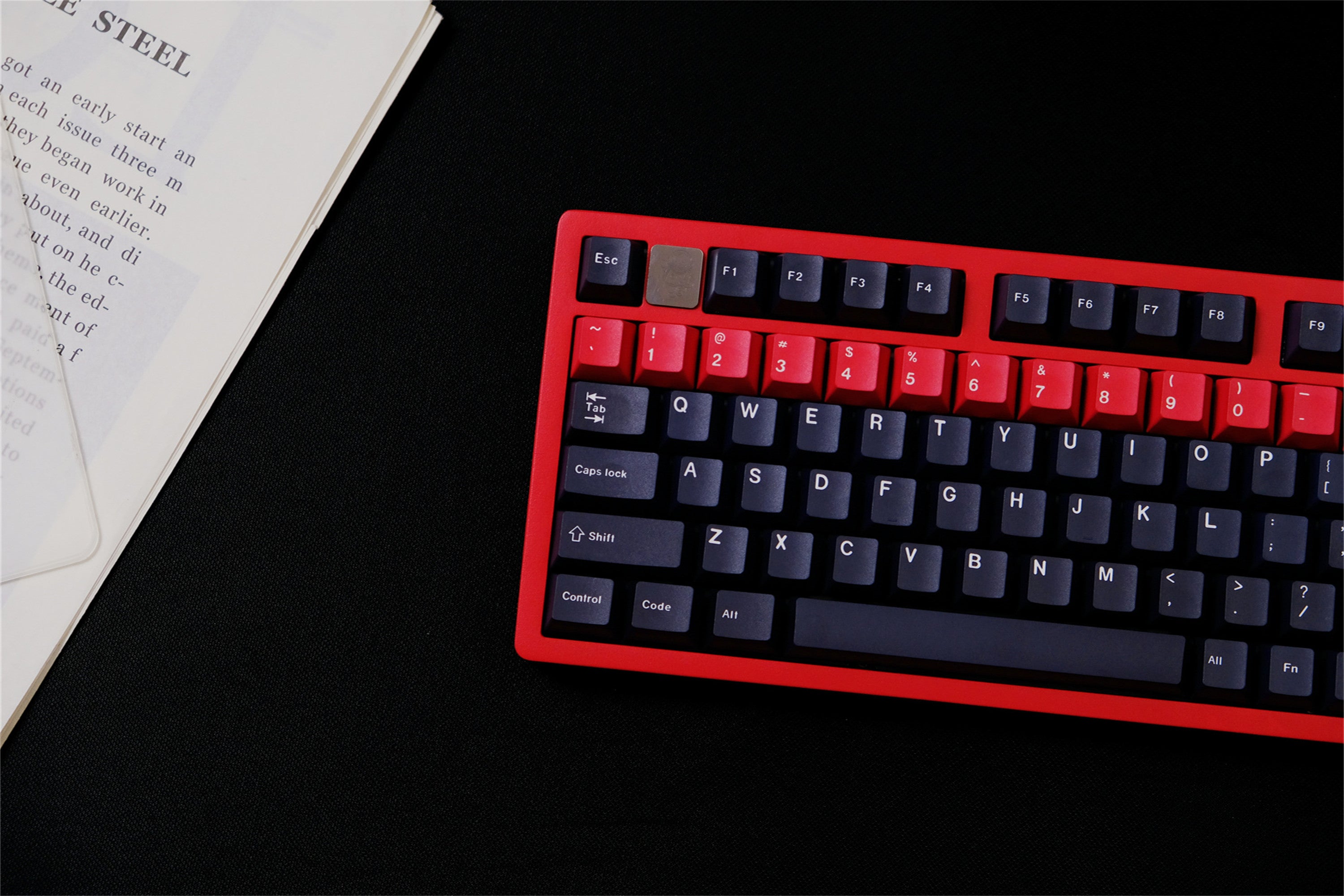 Tactical Black & Red Keycaps