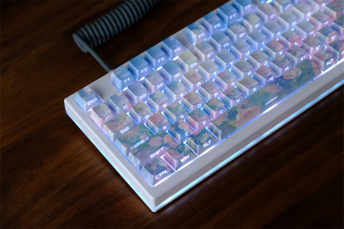"Rose Garden" Oil Painting Keycaps - Diykeycap