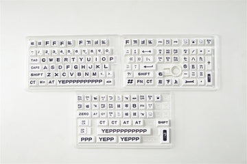"Meow & Woof" Black & White Keycaps - Diykeycap