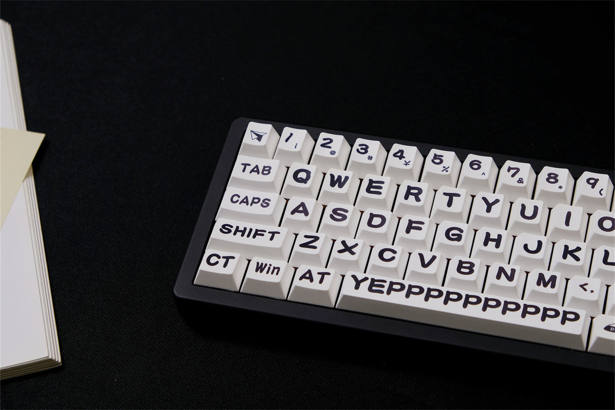 "Meow & Woof" Black & White Keycaps - Diykeycap