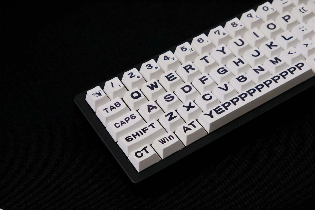 "Meow & Woof" Black & White Keycaps - Diykeycap