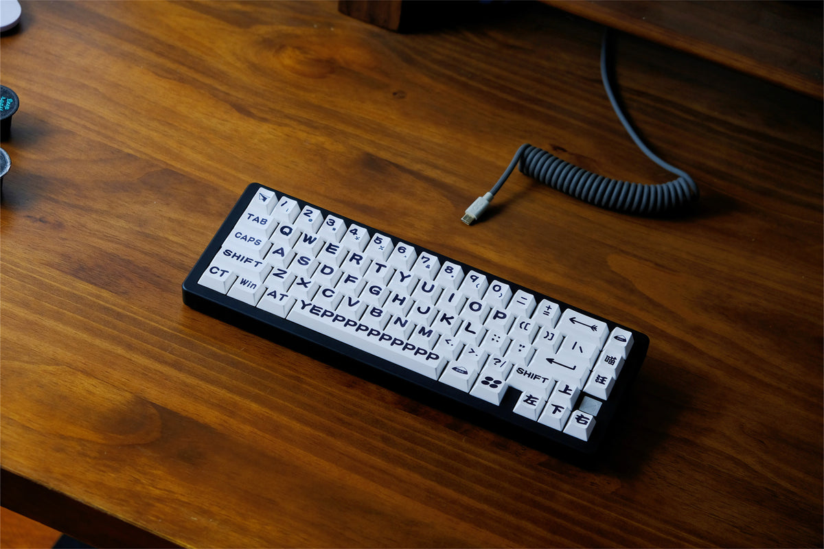 "Meow & Woof" Black & White Keycaps - Diykeycap