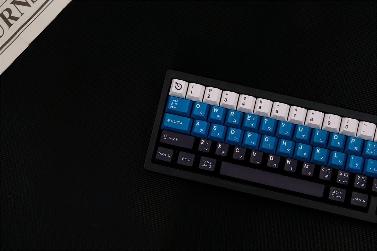 Teal & Navy Blue PBT Keycaps - Diykeycap