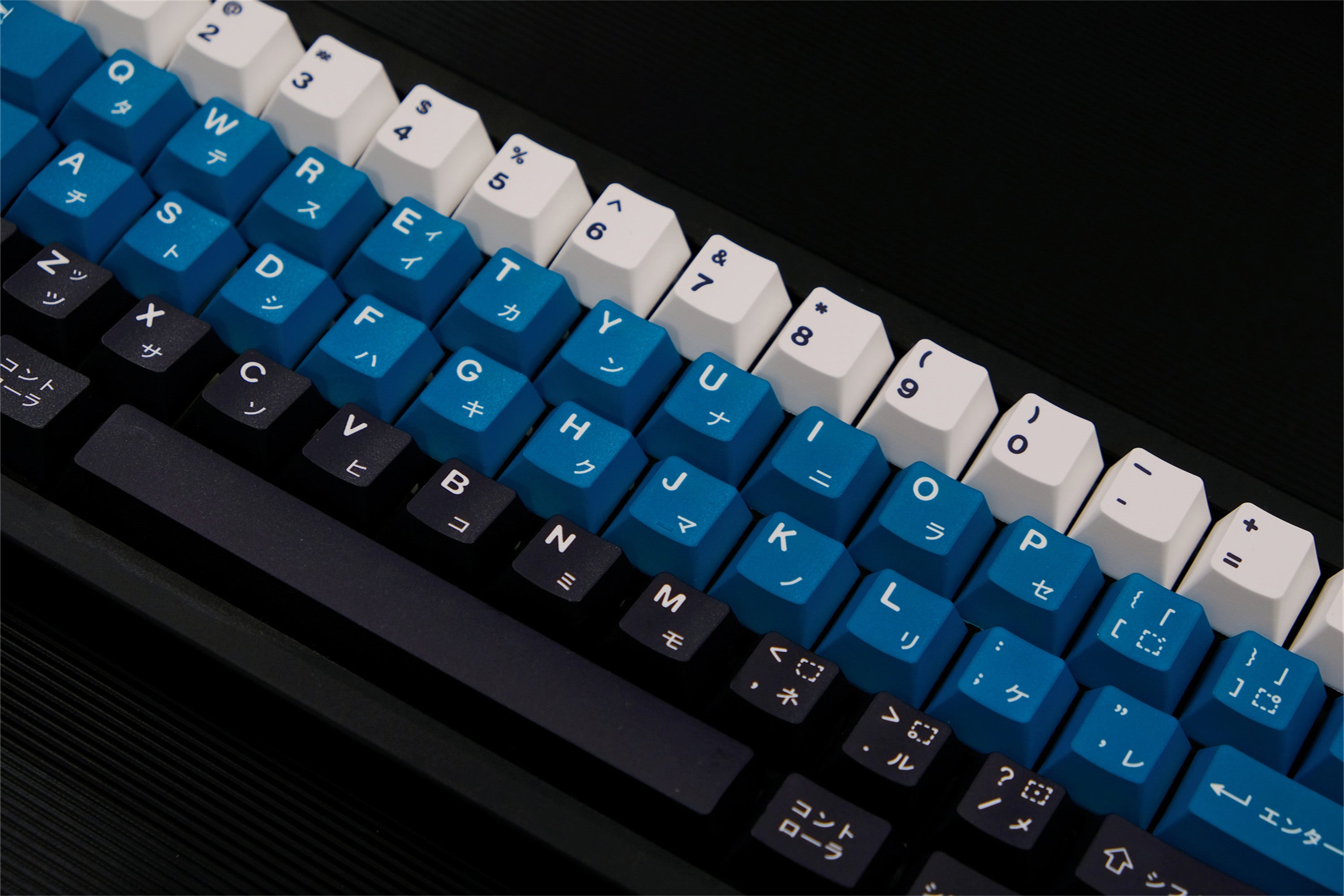 Teal & Navy Blue PBT Keycaps - Diykeycap