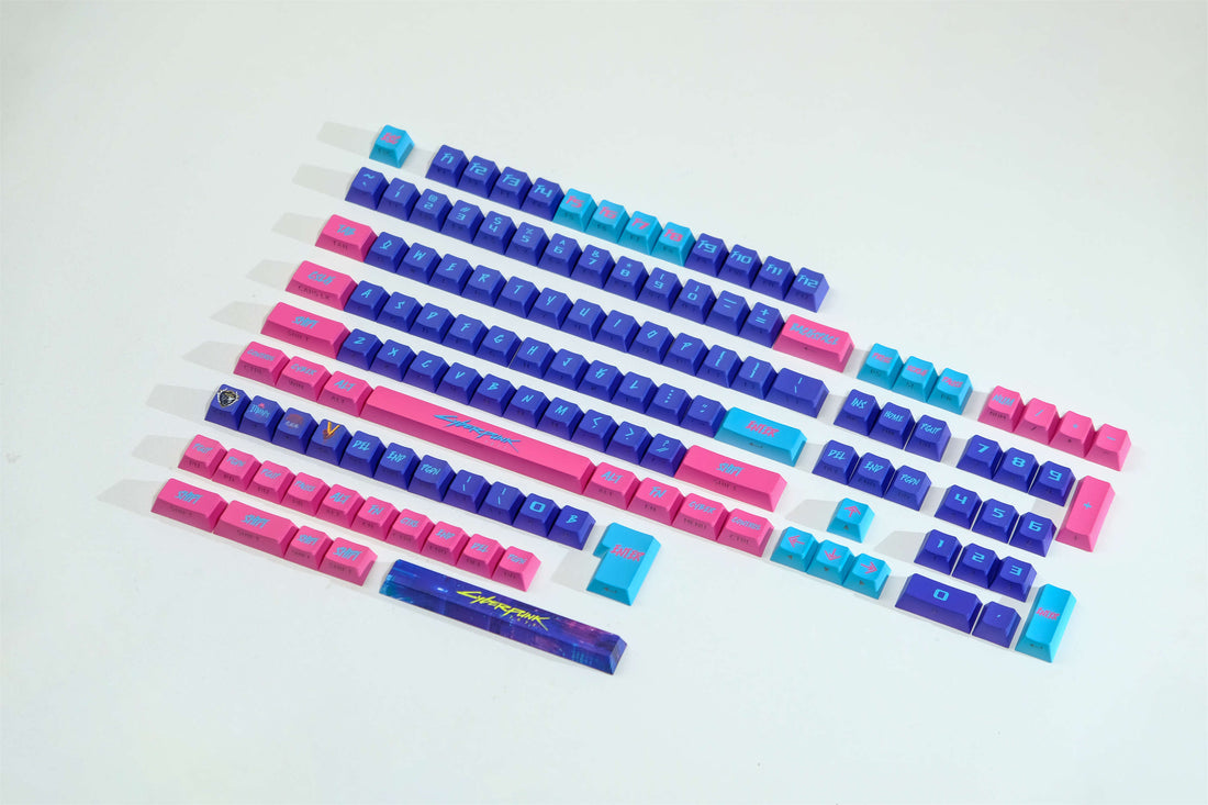 Cyber Neon PBT Keycaps - Diykeycap