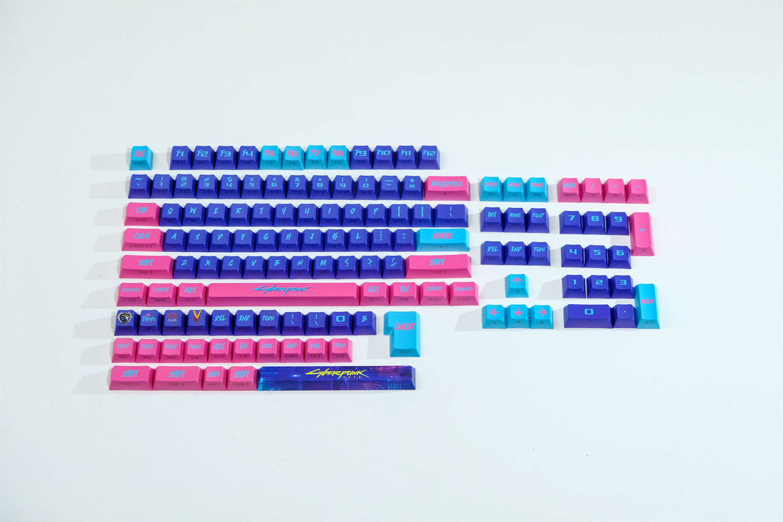 Cyber Neon PBT Keycaps - Diykeycap