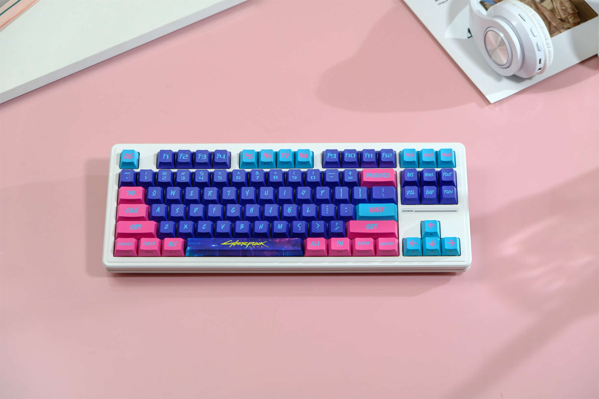 Cyber Neon PBT Keycaps - Diykeycap