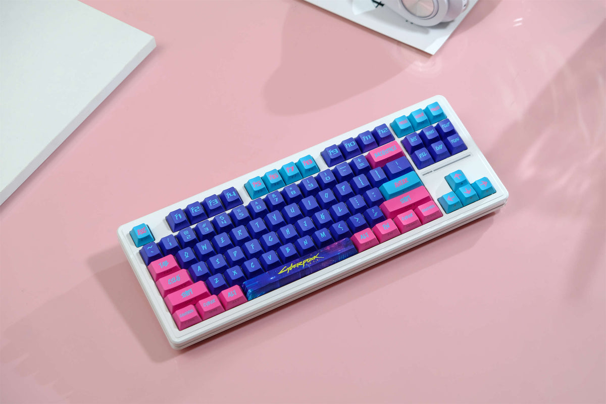Cyber Neon PBT Keycaps - Diykeycap