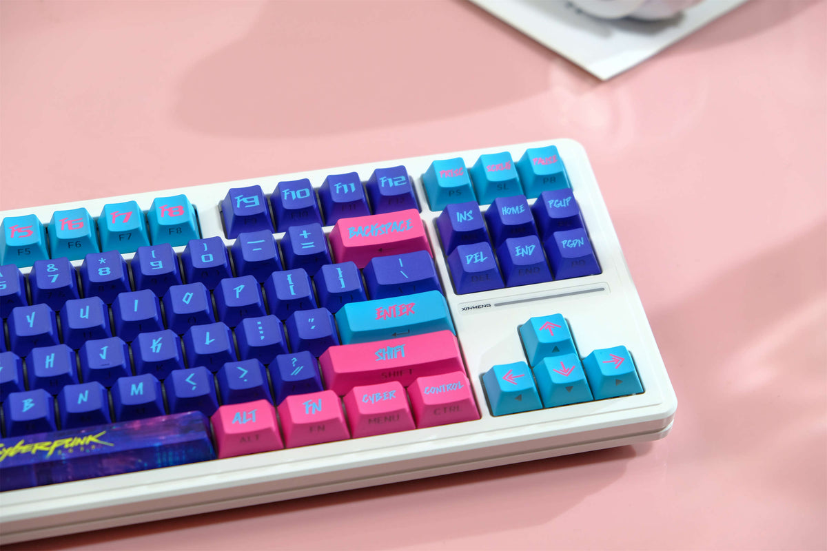 Cyber Neon PBT Keycaps - Diykeycap