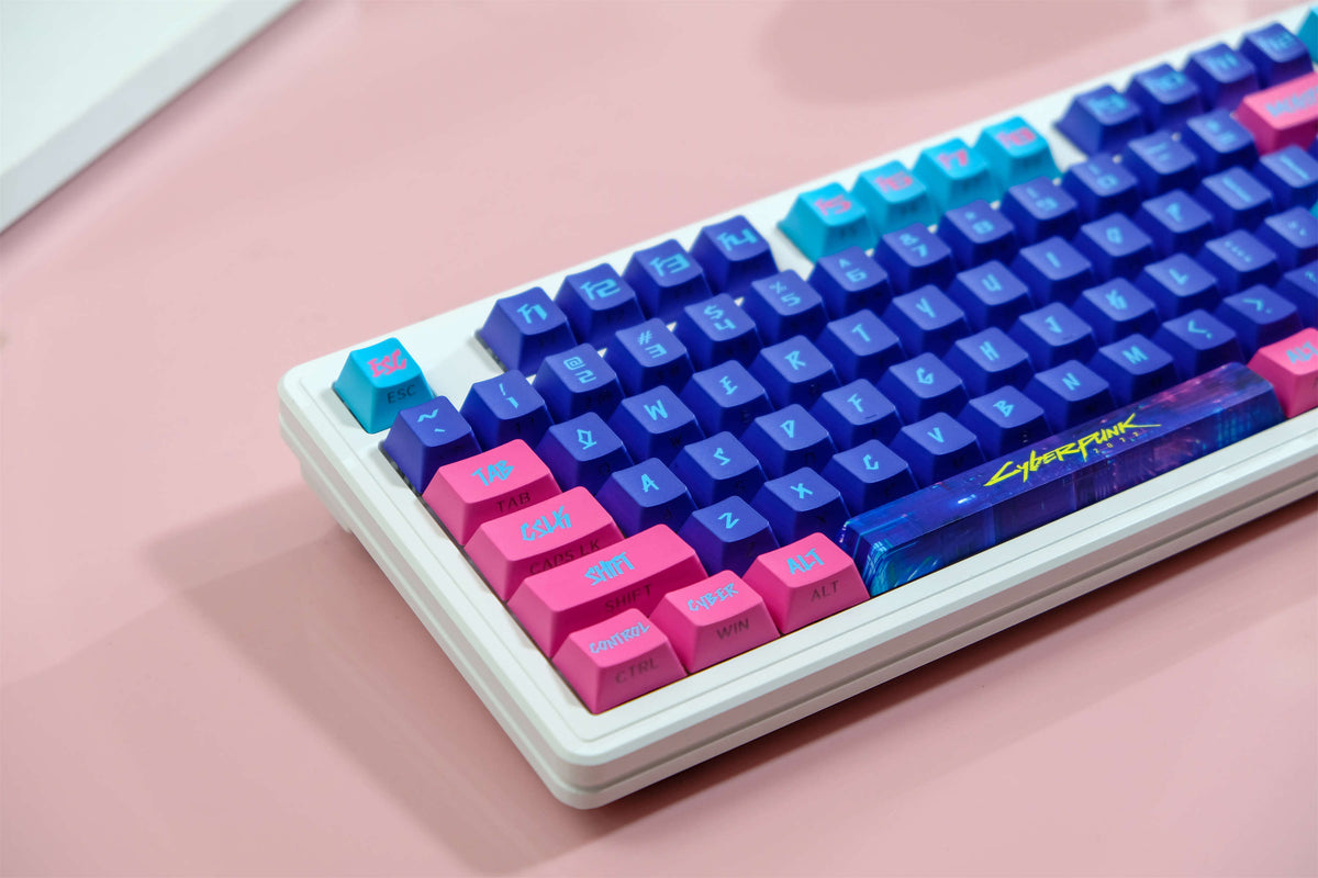 Cyber Neon PBT Keycaps - Diykeycap