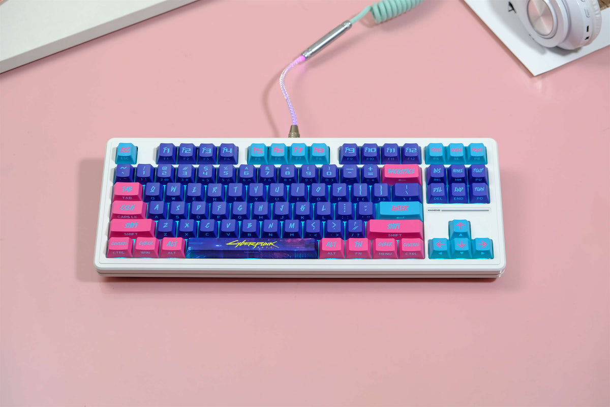 Cyber Neon PBT Keycaps - Diykeycap
