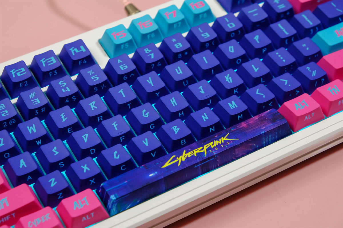 Cyber Neon PBT Keycaps - Diykeycap