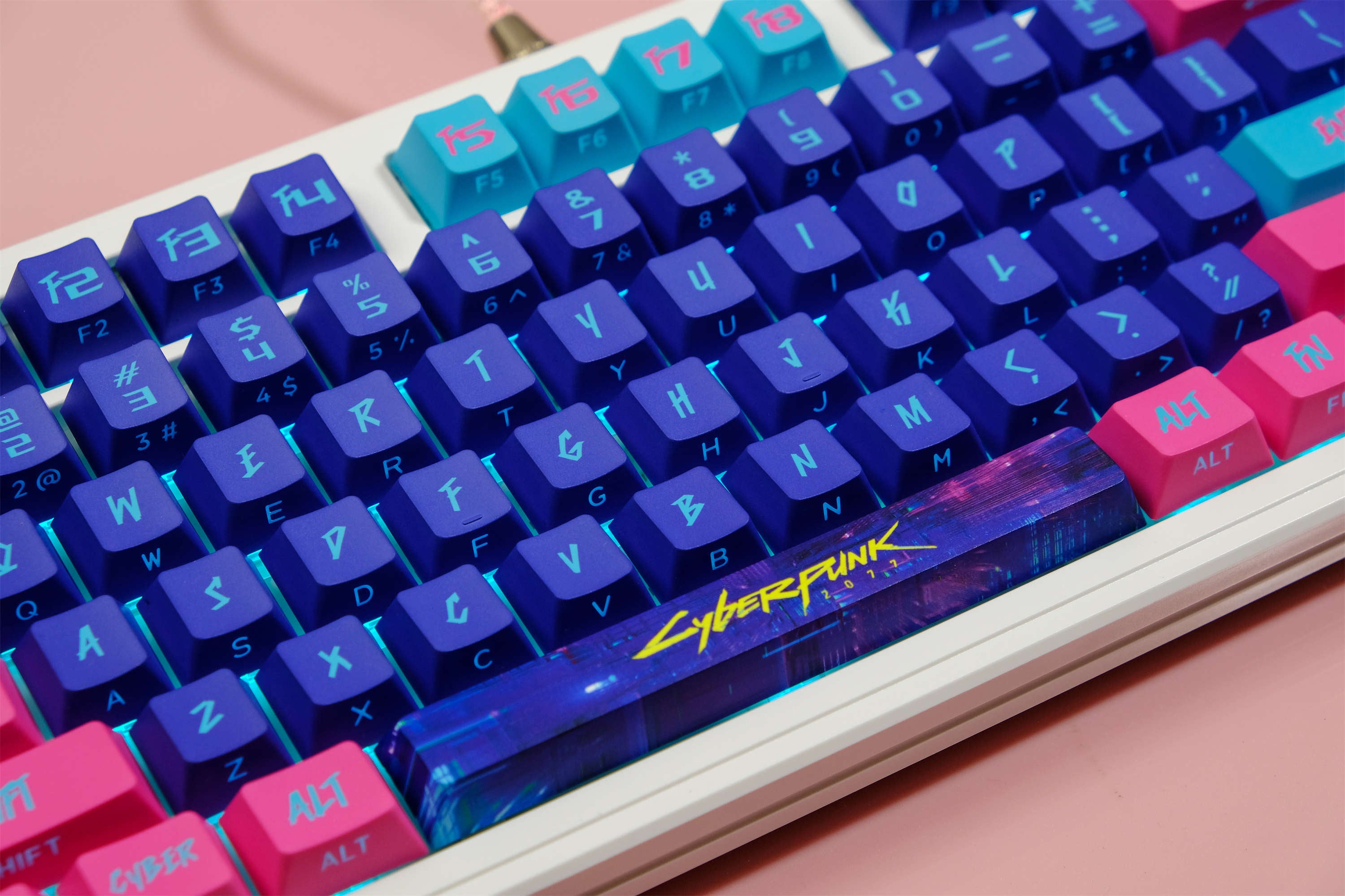 Cyber Neon PBT Keycaps
